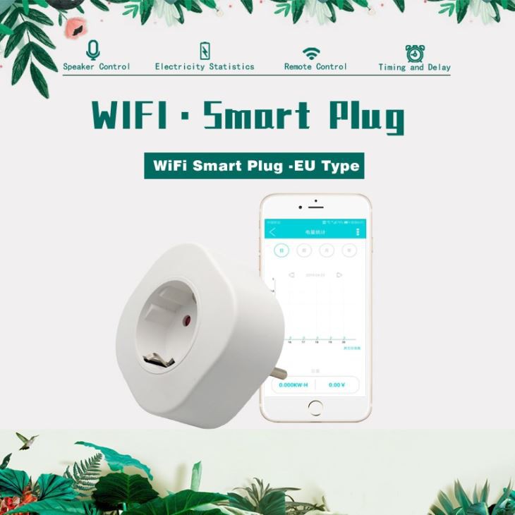 Alexa Support 10A Wifi Smart Plug EU Socket With Timing